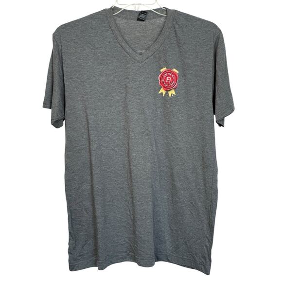 Jim Beam Large V Neck Signature Short Sleeve Tee Shirt Kentucky Bourbon Whiskey - Picture 1 of 9